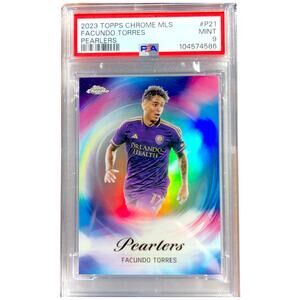 2023 Topps Chrome MLS Pearlers #P-21 Facundo Torres PSA 9 Mint Orlando City